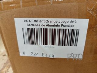 Set di 3 padelle BRA Efficient Orange