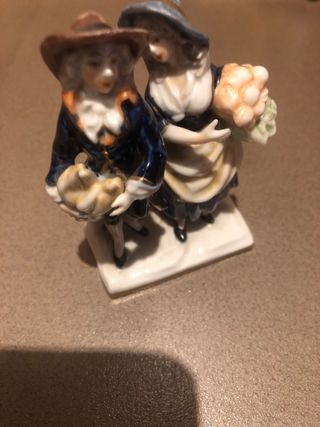 Coppia figure porcellana vintage
