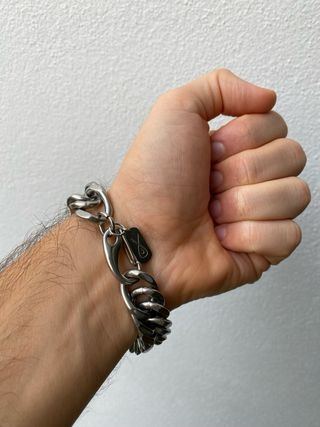 Pulseira Corrente Aço Inox Prata