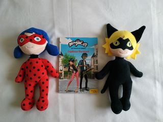 Lote Ladybug peluches + libro Capitana Hardrock