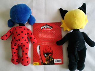 Lote Ladybug peluches + libro Capitana Hardrock