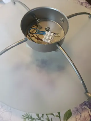 Lámpara de techo cristal y metal