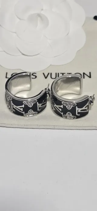 Pendientes Aro Louis Vuitton Mariposa Negro