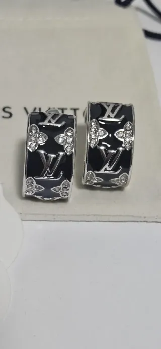 Pendientes Aro Louis Vuitton Mariposa Negro
