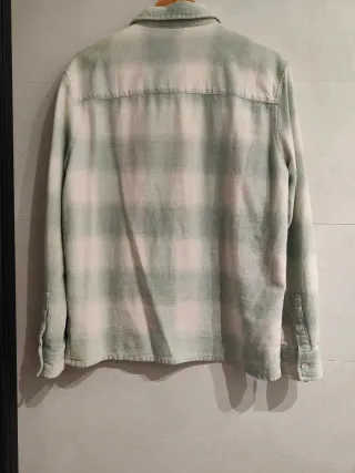 Camisa Zara cuadros verde y blanco Talla M
