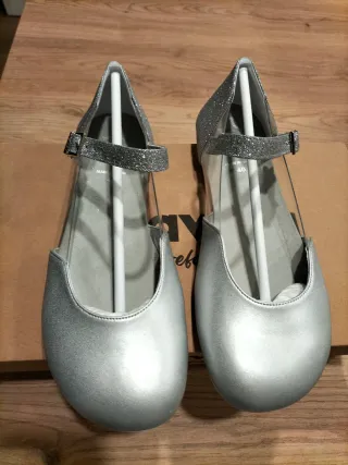 Merceditas bailarina barefoot Navega Cristal plata