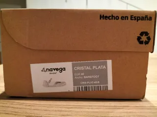 Merceditas bailarina barefoot Navega Cristal plata