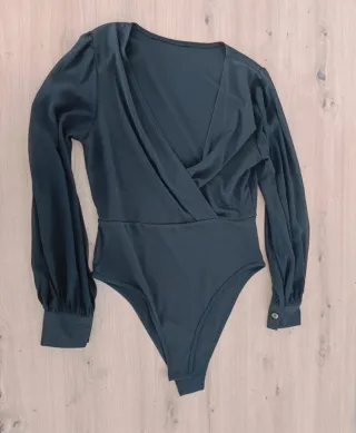 Body negro manga larga talla S