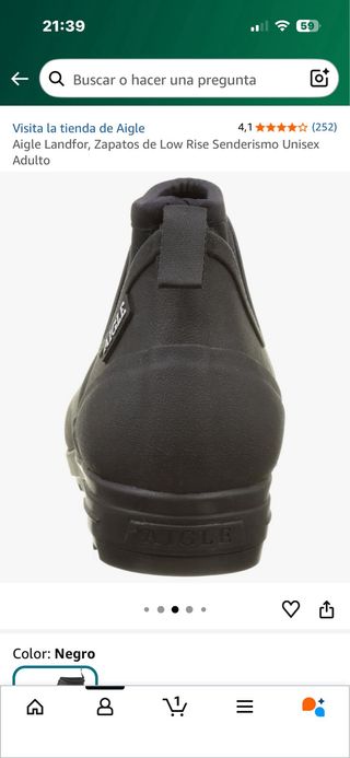 Botas de agua Aigle negras sin estrenar