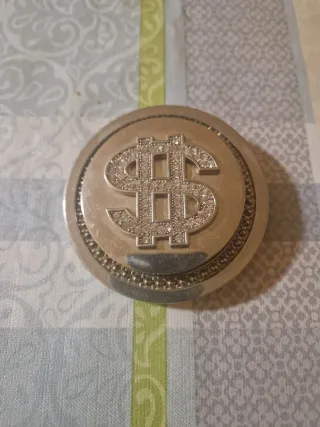 Hebilla Cinturón Dólar Plateado