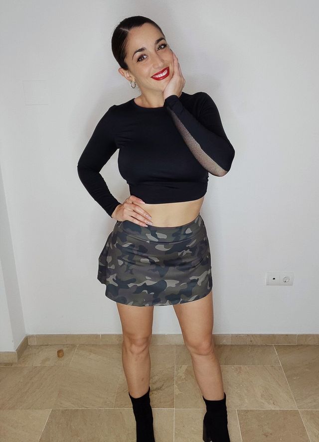 Camo green skirt falda verde padel tenis