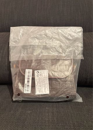 Bolso marrón efecto piel cocodrilo