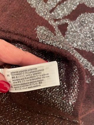 Chaqueta Zara Punto Burdeos Talla M