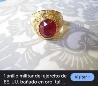 Anillos de Acero Chapado en Oro 18k