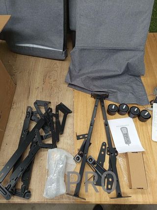 Sillón masaje reclinable vidaXL gris