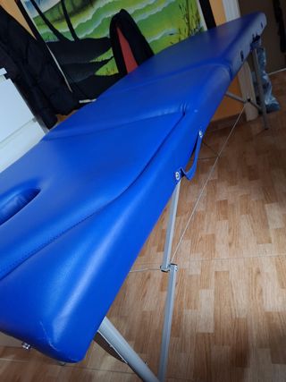 Camilla plegable nueva azul