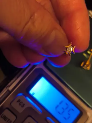 Pendientes oro 18 kilates y brillante