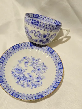 Juego de té vintage China-Blau: porcelana bávara