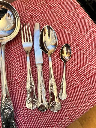 Cubertería Plata 800 Bañada 12 pax