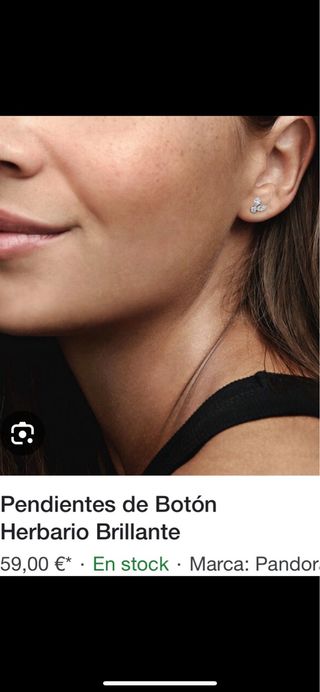 Pendientes Botón Pandora Plata