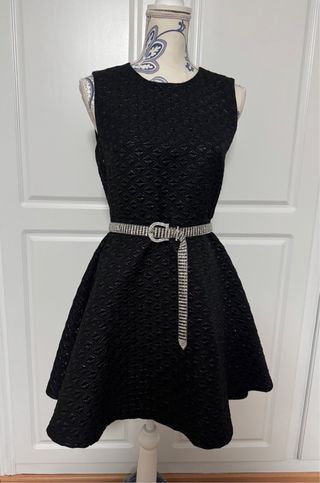 Vestido fiesta negro con brillo