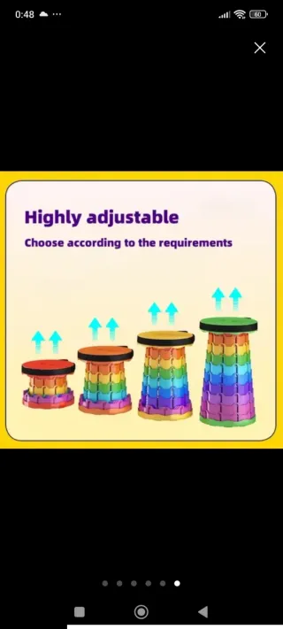 Taburete Plegable Portátil Arcoíris