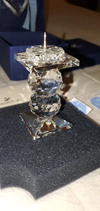 Portacandele vintage Swarovski Cristallo