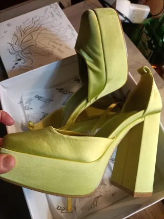 ZAPSHOP Zapatos de fiesta t.37.Verde Lima