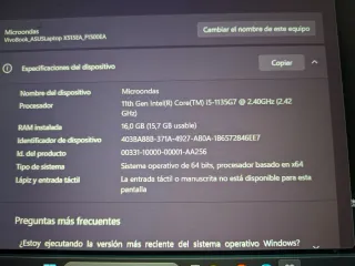 Portátil Asus Vivobook Negro/Plateado