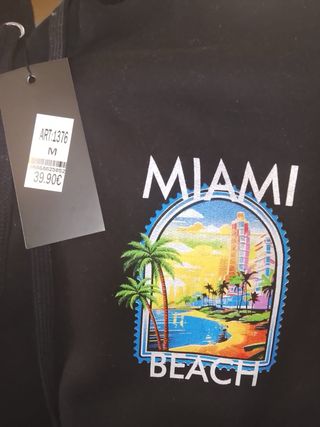 Sudadera Miami Beach  la talla : s. m. l. XL. xxl