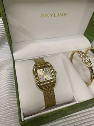 Reloj Skyline Acero Inoxidable Dorado y Plateado