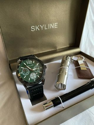 Reloj Skyline Hombre Acero Inoxidable Verde