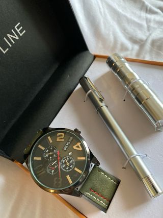 Reloj SKYLINE Hombre Acero Inoxidable Negro/Verde