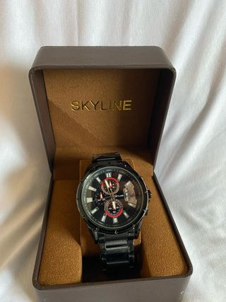 Reloj Skyline Hombre Acero Inoxidable Negro