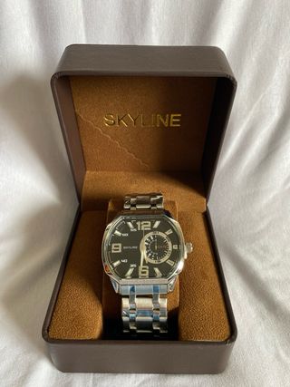 Reloj Skyline Hombre Acero Inoxidable Negro
