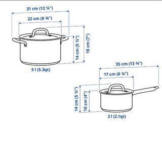 Set 2 Ollas Acero inoxidable Como Nuevas