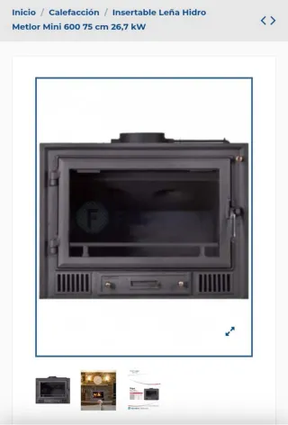 Estufa de leña negra y multicolor