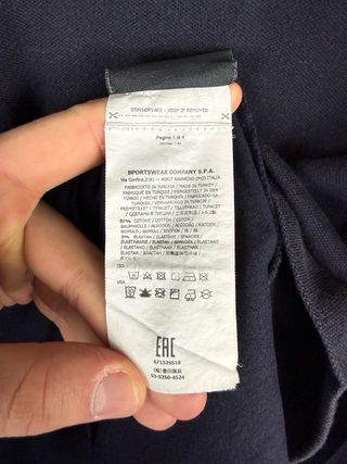 Polo blu a maniche lunghe Stone Island