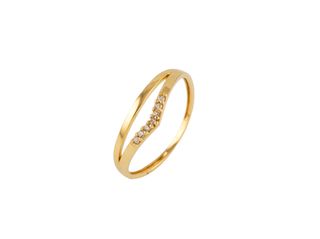 anillo oro 18k con piedra con circonita t. 21 (19,42 mm)