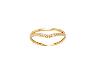 anillo oro 18k con piedra con circonita t. 21 (19,42 mm)