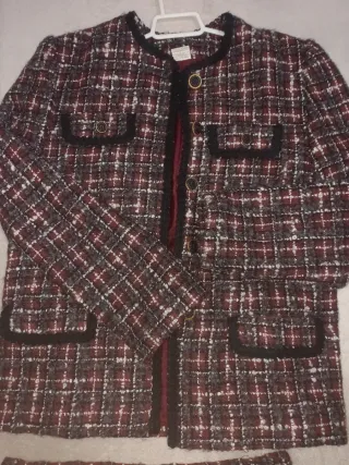 Traje de chaqueta y falda tweed