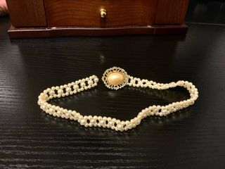Collar choker perlas vintage