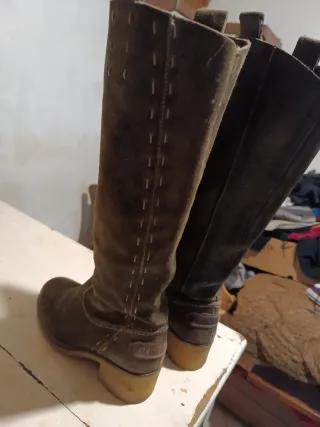 Stivali in pelle verde