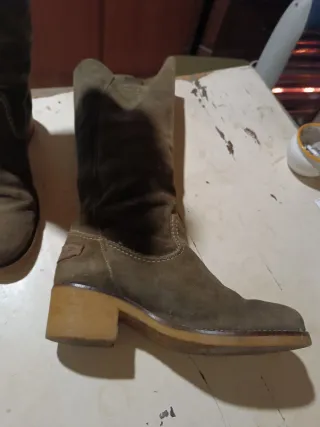 Stivali in pelle verde