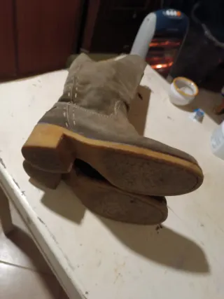 Stivali in pelle verde