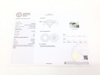 collar oro 18k con diamante de laboratorio 23cm