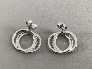 pendientes plata 925mm con piedra con circonita