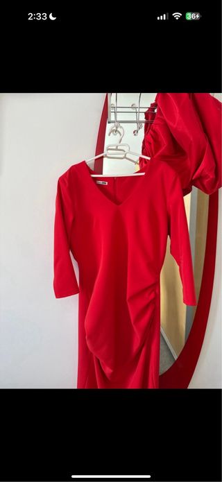 Vestido rojo invitada ocasión especial M/L/XL