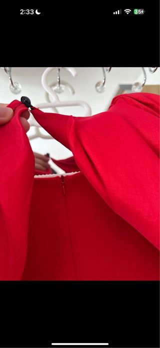 Vestido rojo invitada ocasión especial M/L/XL