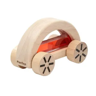Coche de madera sensorial con líquido rojo PlanToy